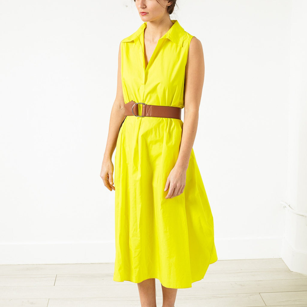 Balloon Cotton Dress in Yellow