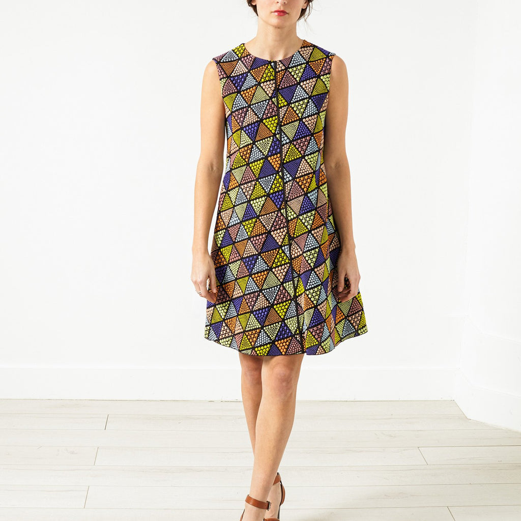 Triangle Sleeveless Dress in Multi