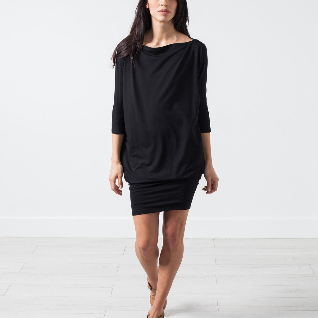 Tapered Boat Neck Dress