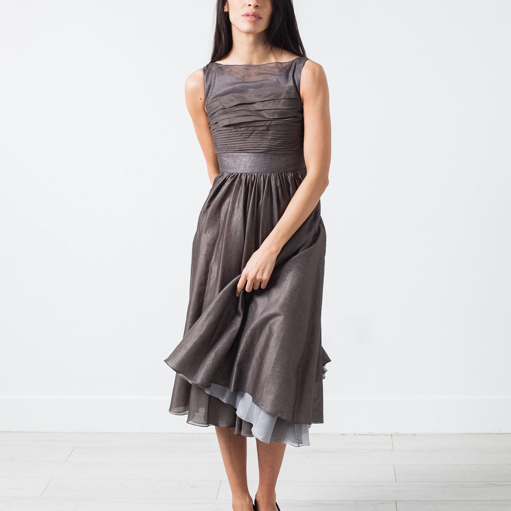 Voile Dress in Grey Pearl