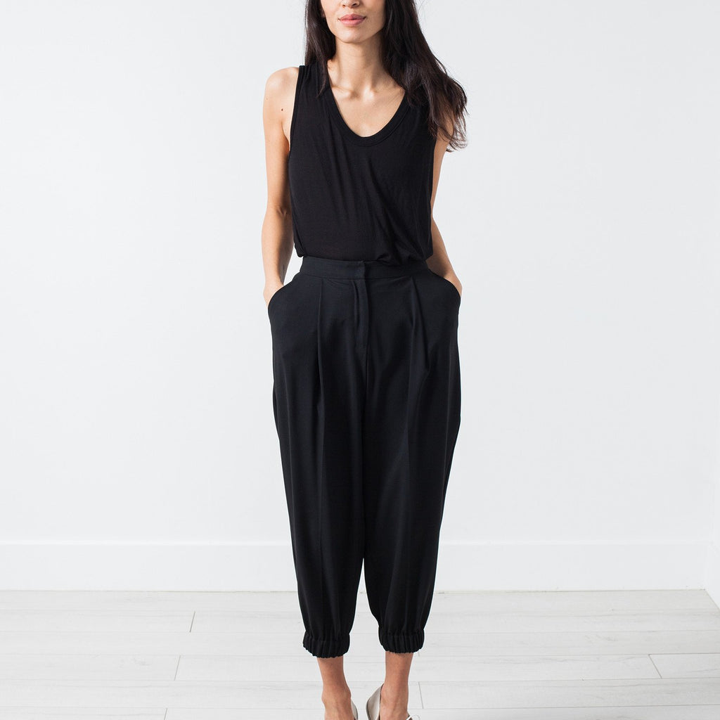 Fancy Wool Pant in Black