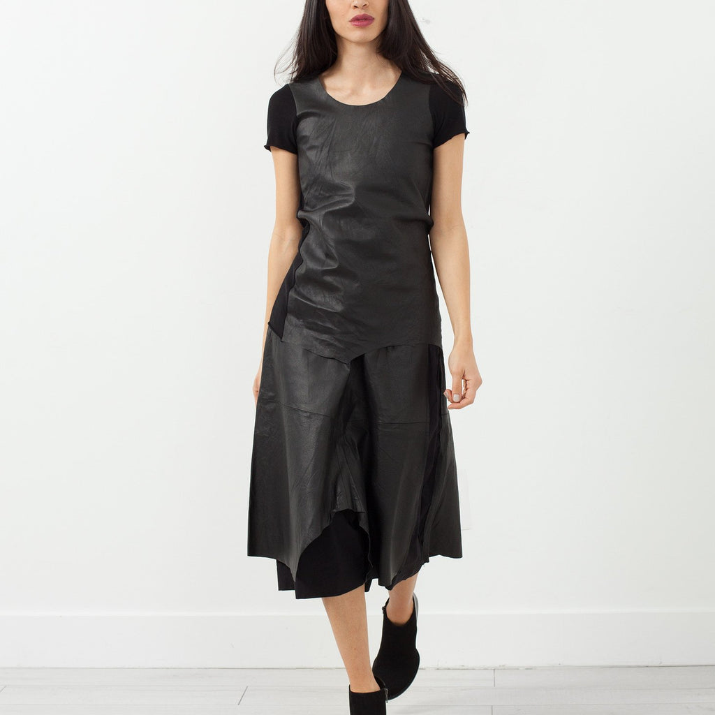 Leather Drop Crotch Pants