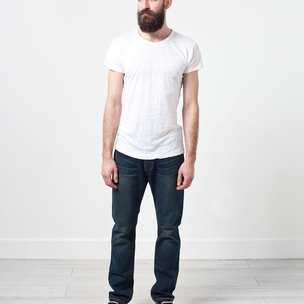 Comfort Tee in White Linen