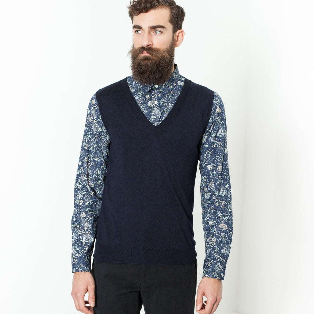 Basic Gilet in Navy