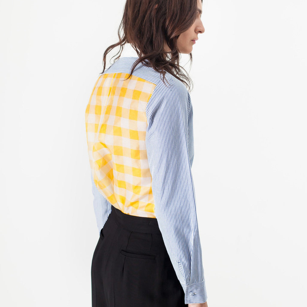 Longsleeve Blouse in Blue Stripe