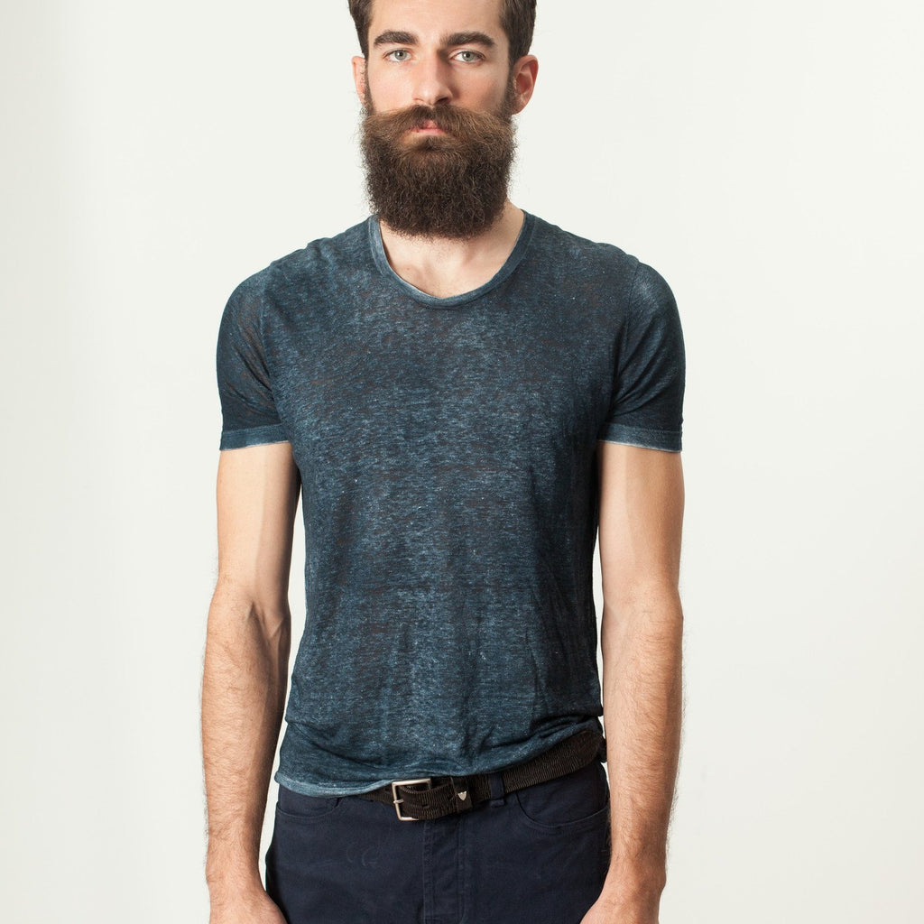 Melange T-Shirt in Navy/Black