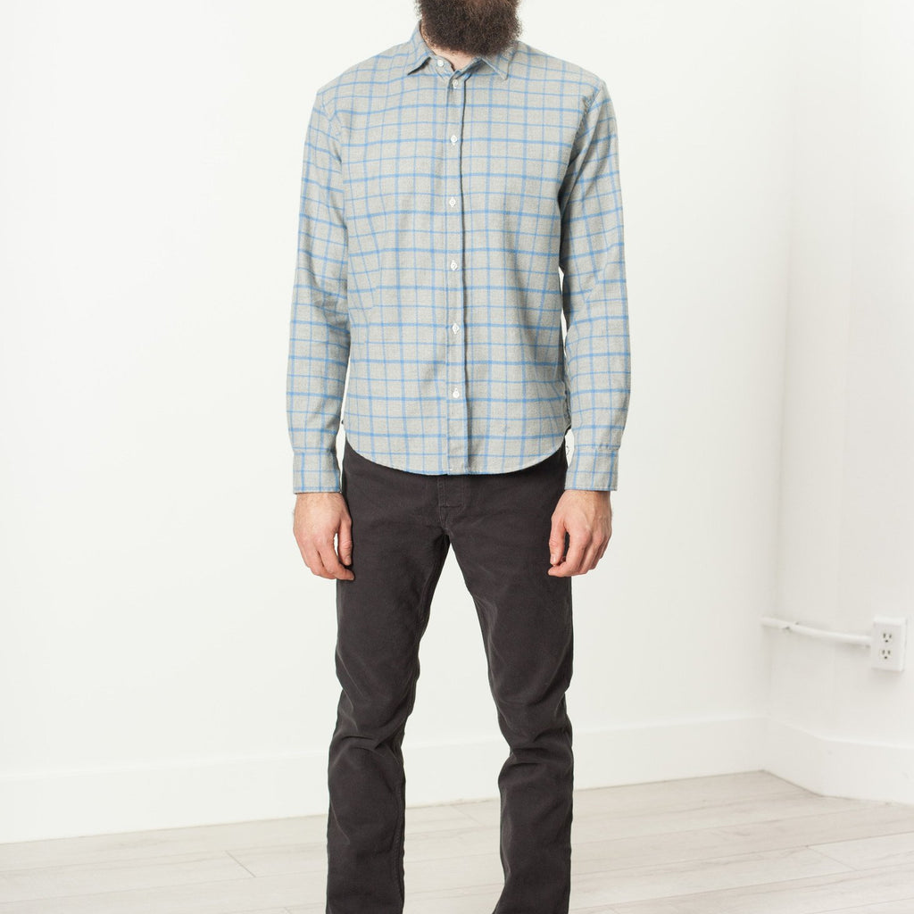 Paul Shirt in Grey Flannel