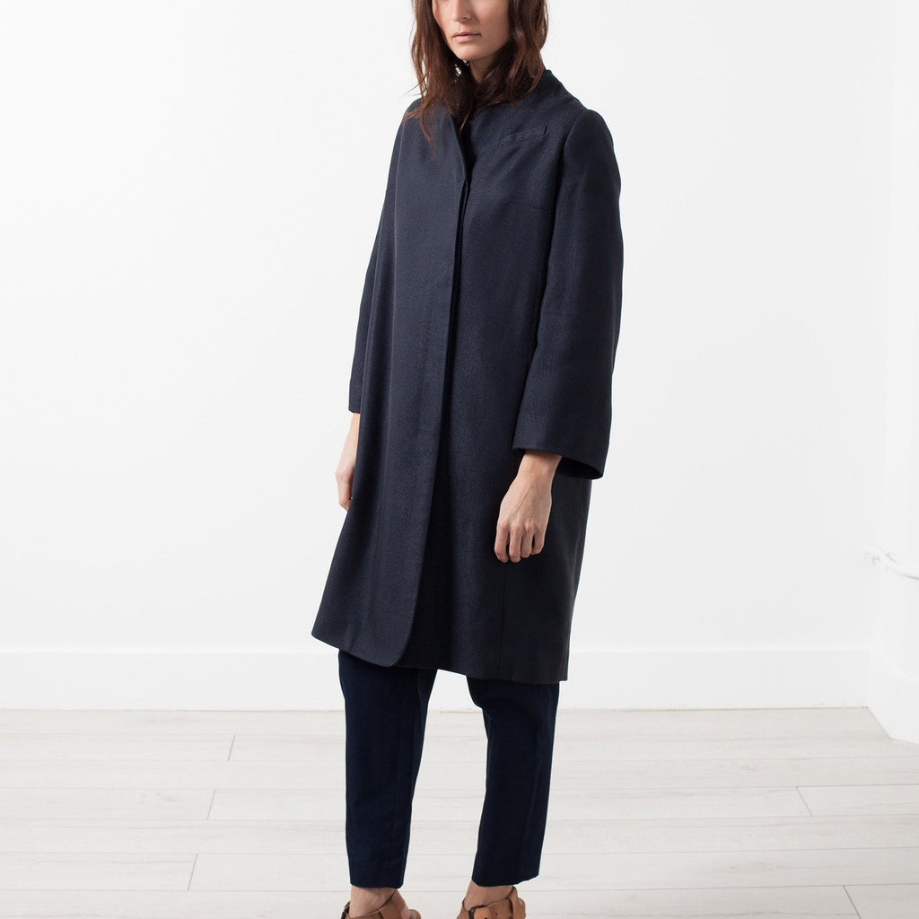 Woven Pleat Back Coat