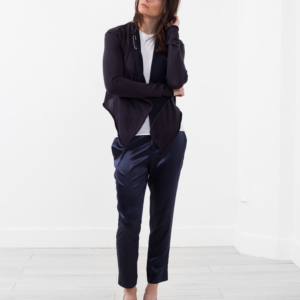 Draped Neck Cardigan