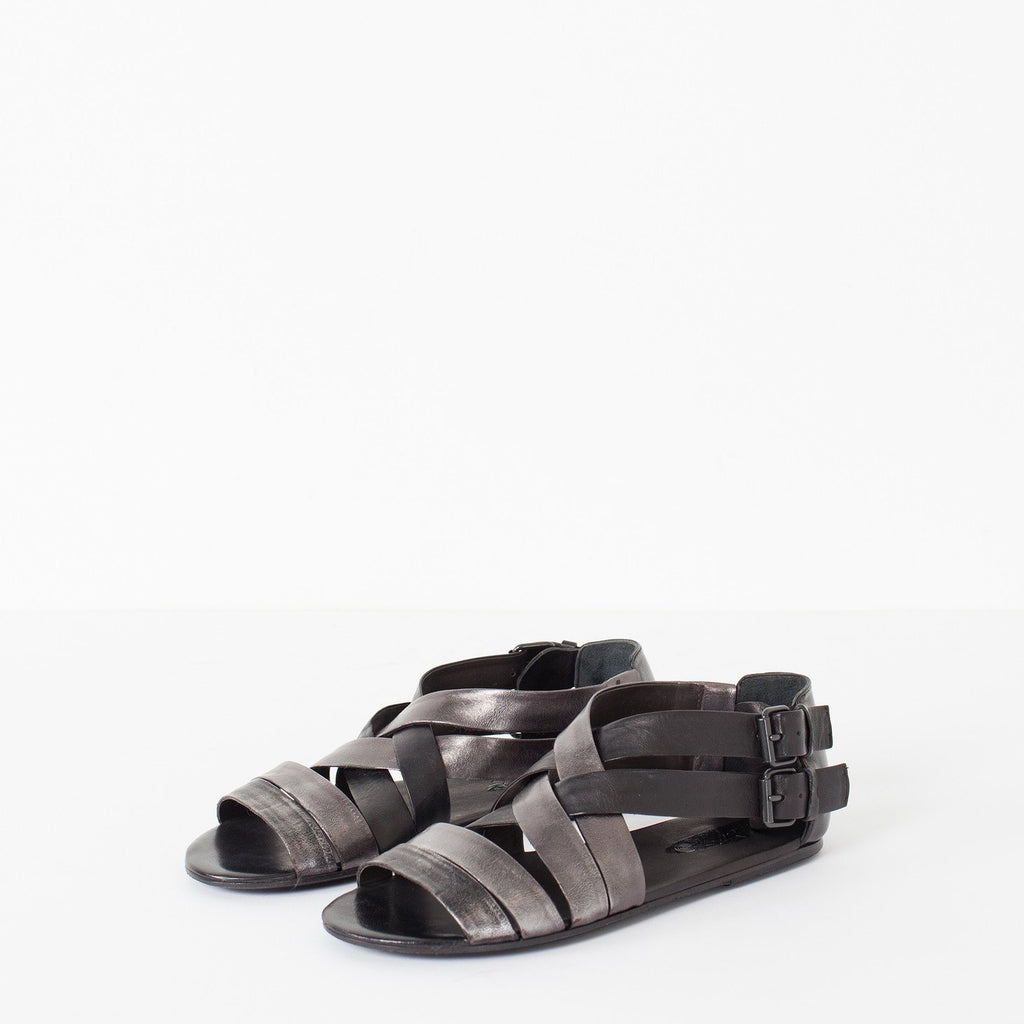 Wrap Sandal in Black/Steel