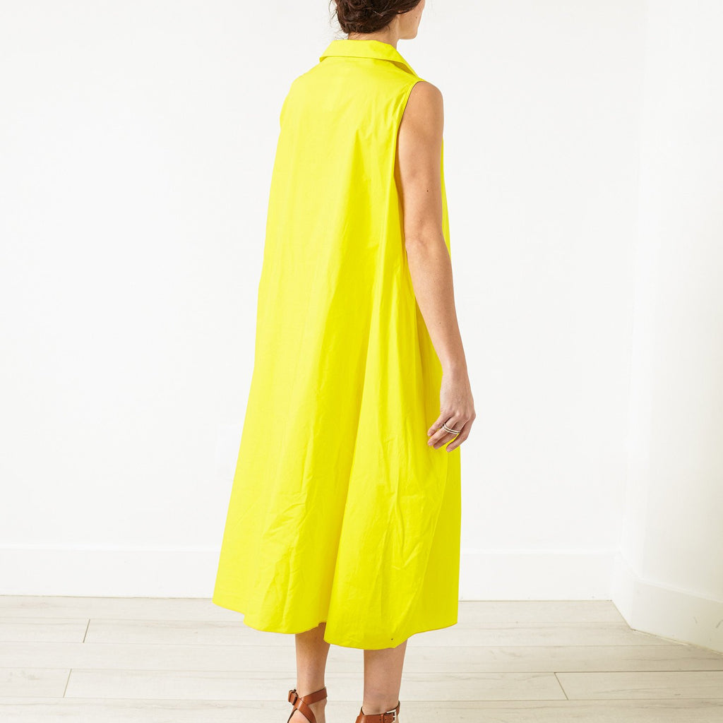 Balloon Cotton Dress in Yellow