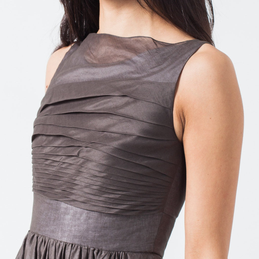 Voile Dress in Grey Pearl