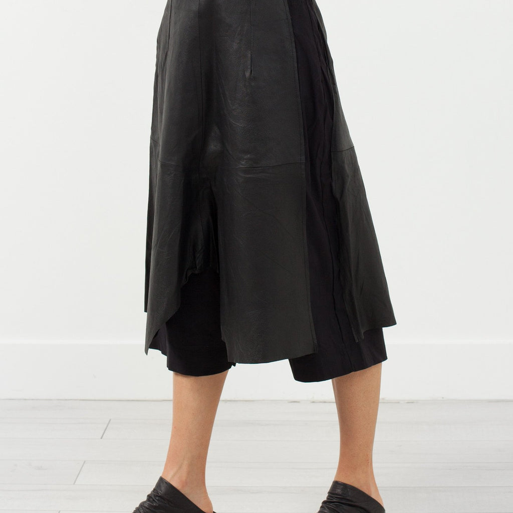 Leather Drop Crotch Pants