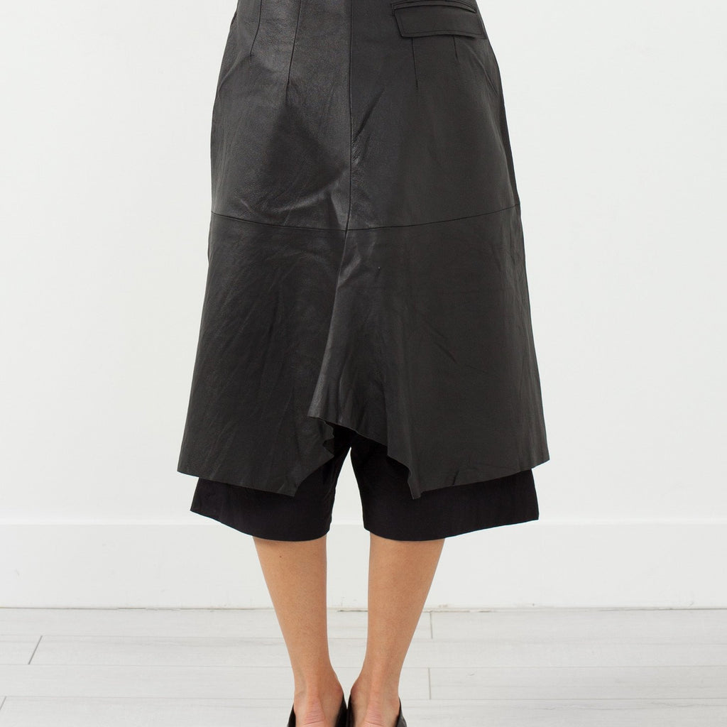 Leather Drop Crotch Pants