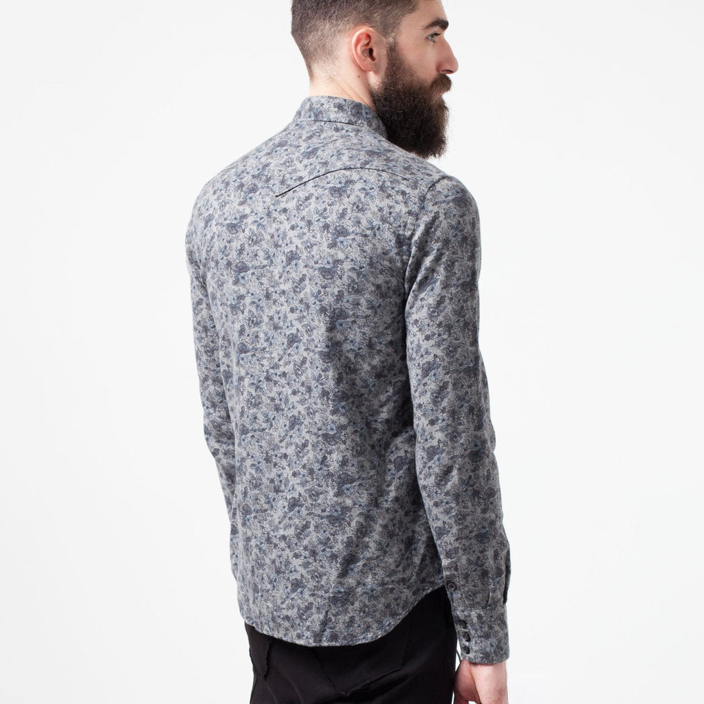 Western Arkansas Button-Up in Grey Floral