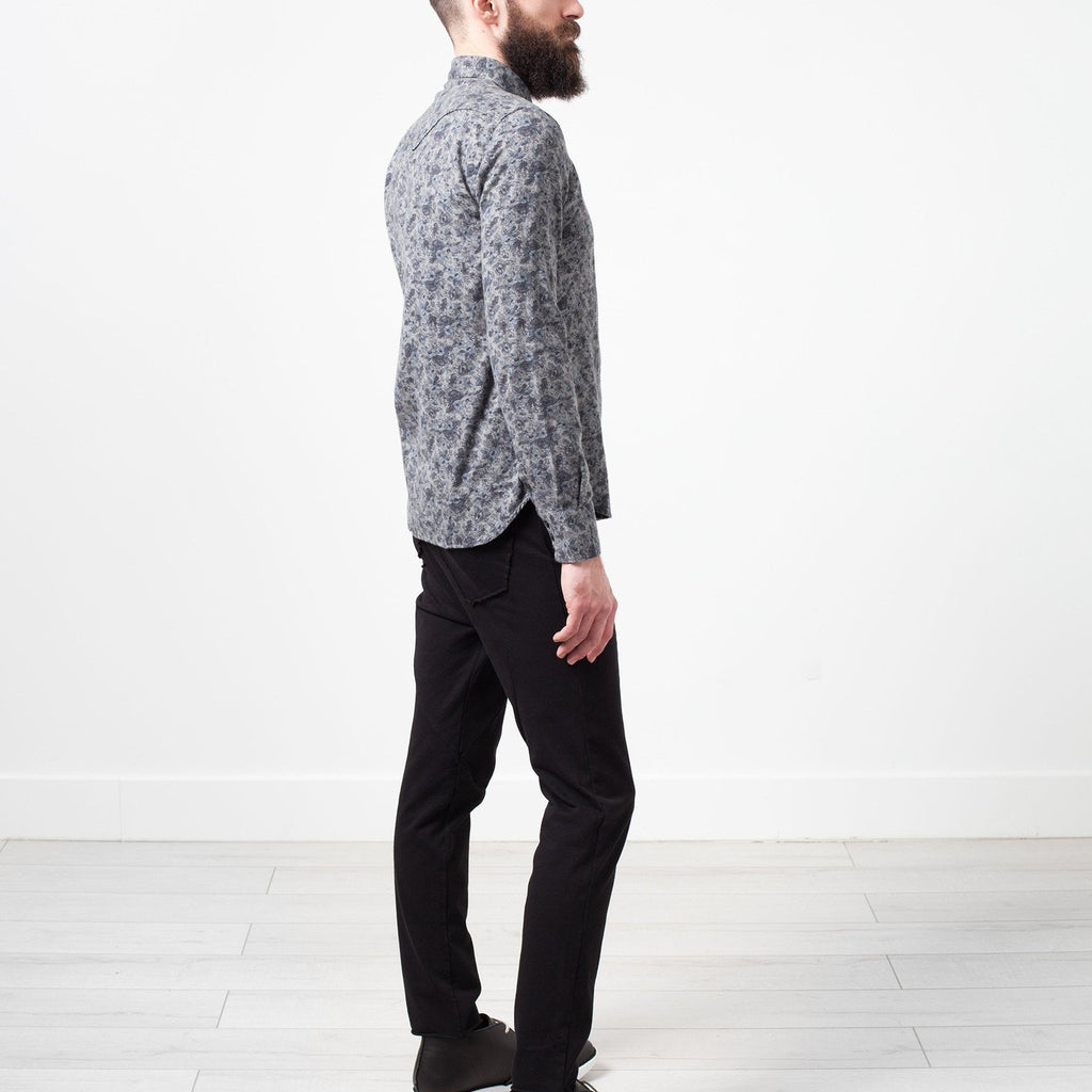 Western Arkansas Button-Up in Grey Floral