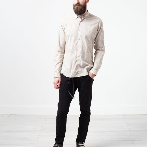 Patterned Button Up in Beige