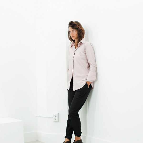 Pointed Collar Blouse in Rose