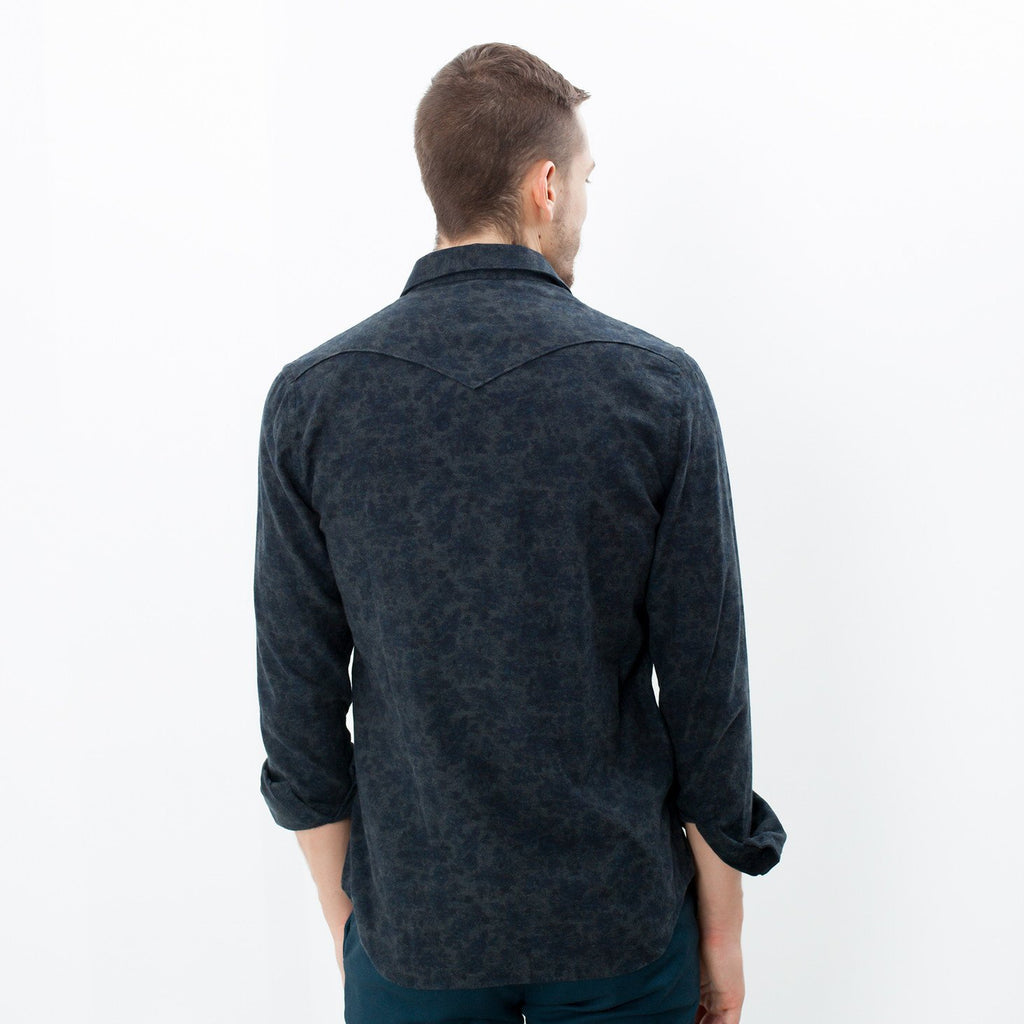 Western Arkansas Button-Up in Dark Hash Floral