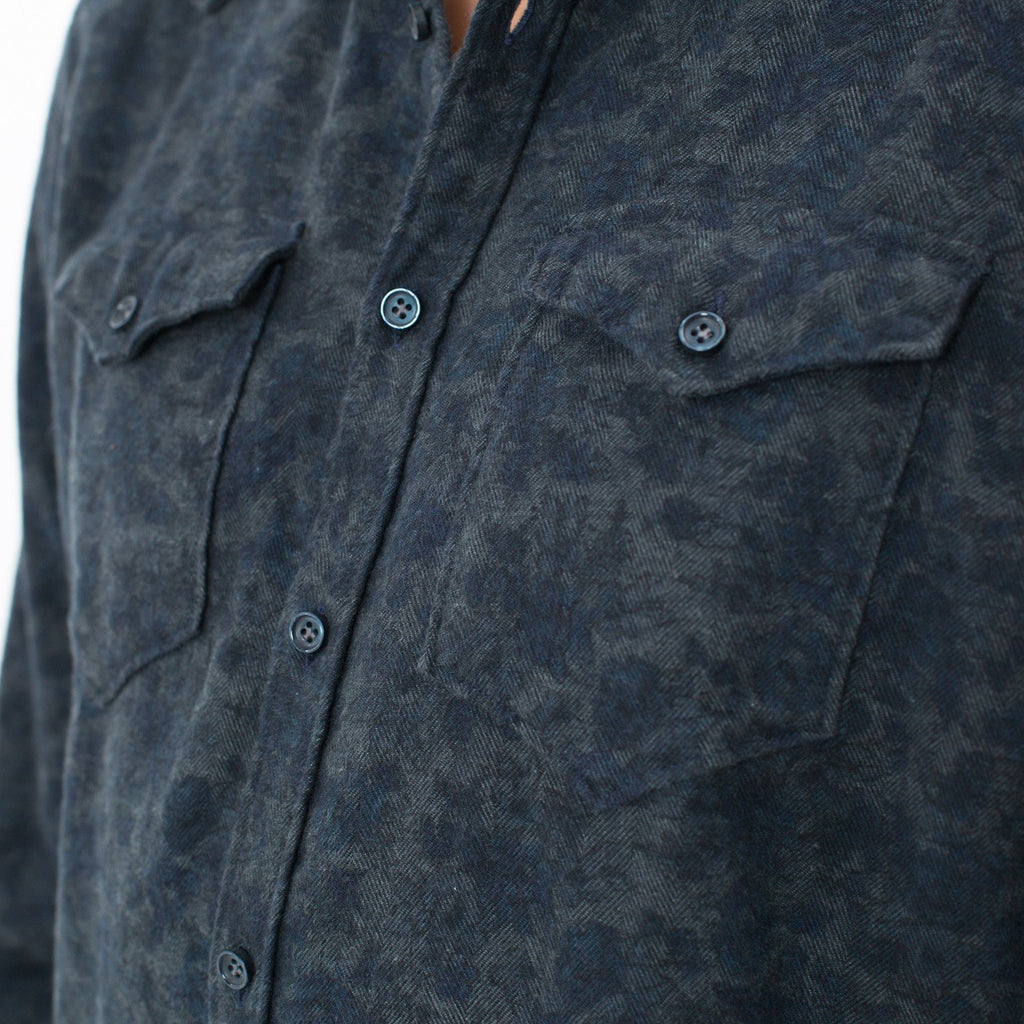 Western Arkansas Button-Up in Dark Hash Floral