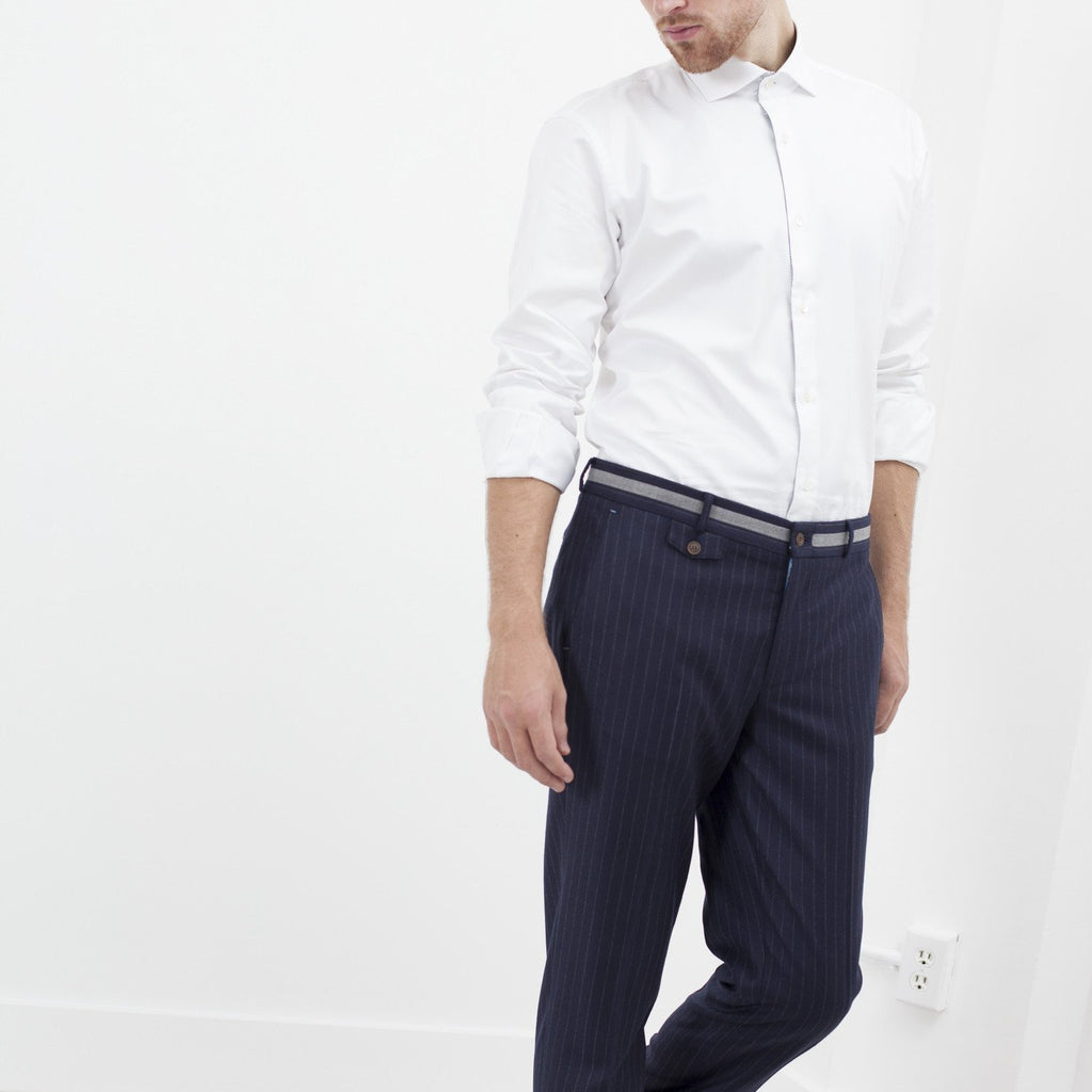 Sinclair Trouser in Navy Stripe