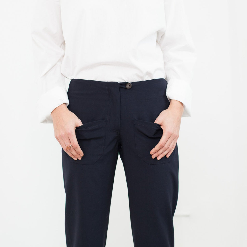 Patch Pocket Pant in Navy