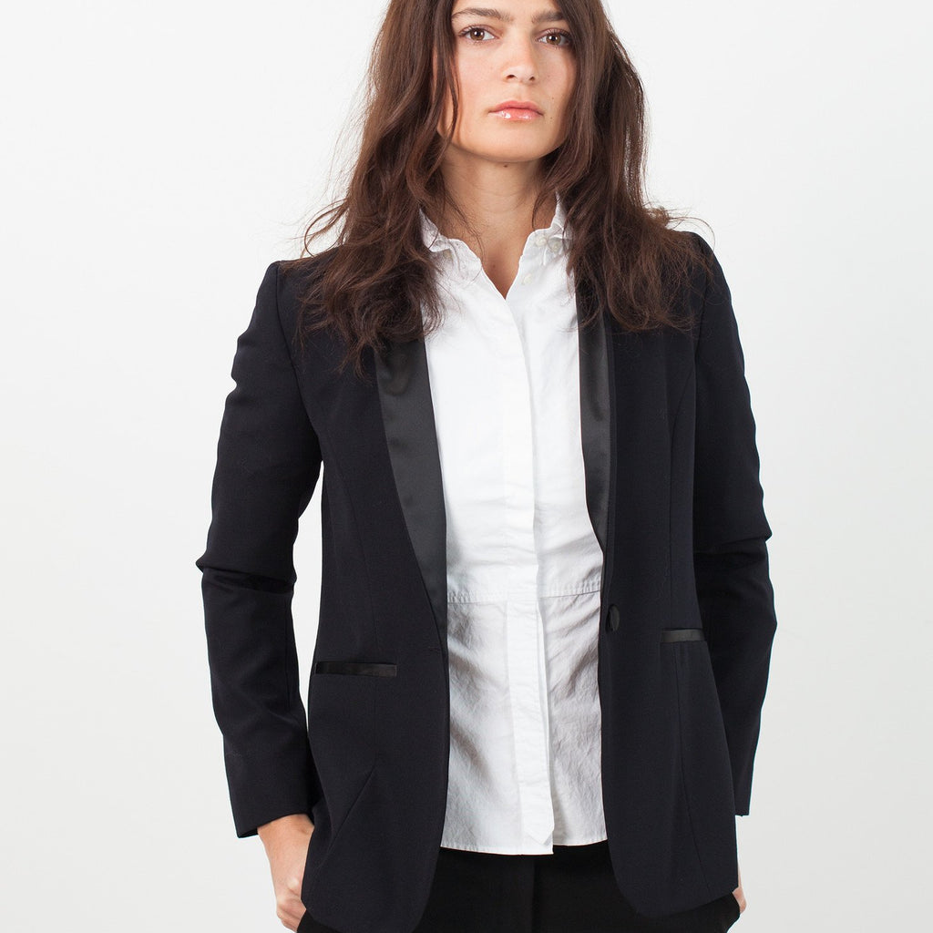 Shawl Collar Blazer in Black