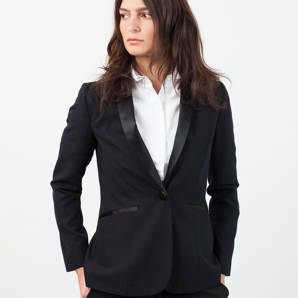 Shawl Collar Blazer in Black