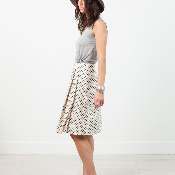 Pleated Skirt in Glitter Dots