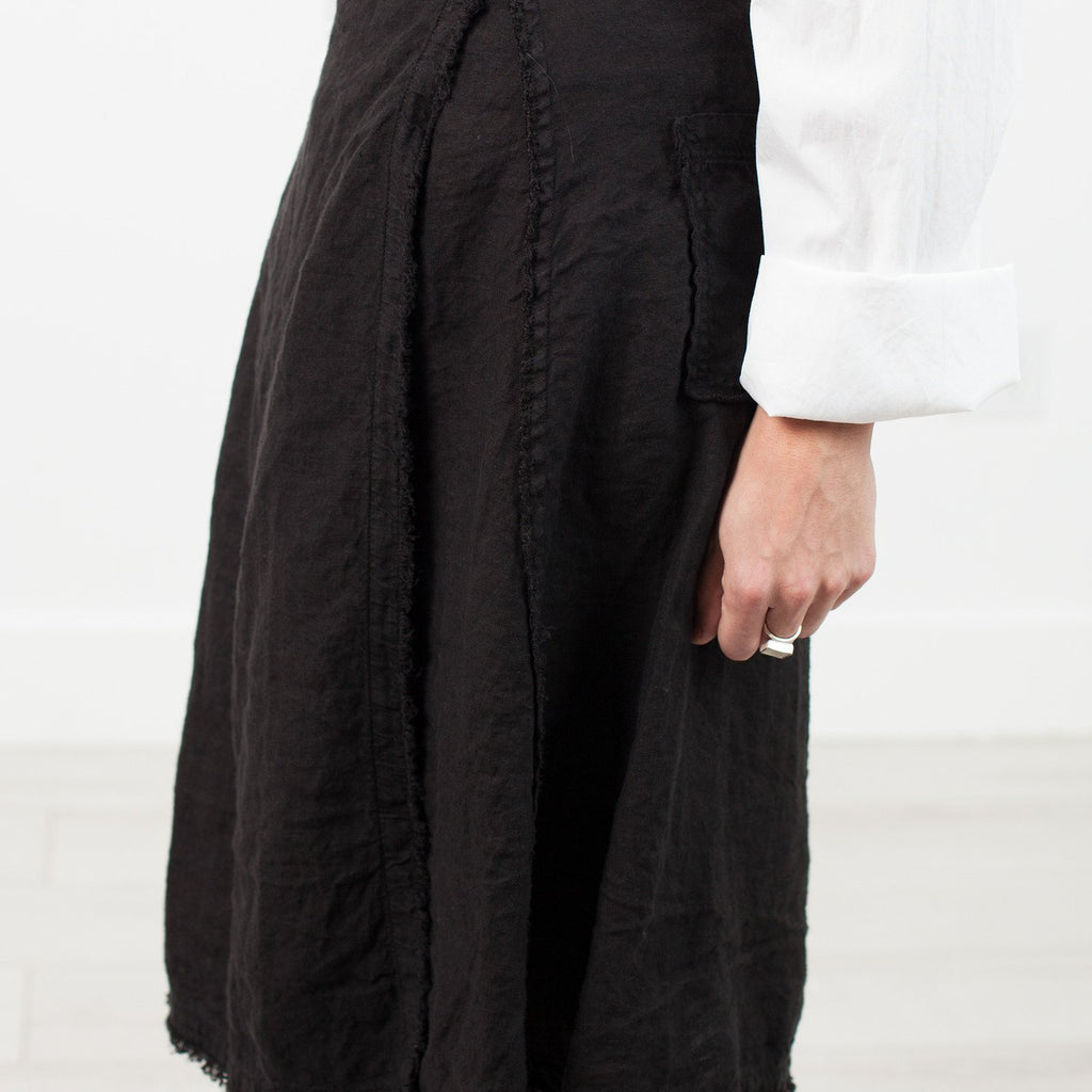 Wrap Snap Skirt in Black