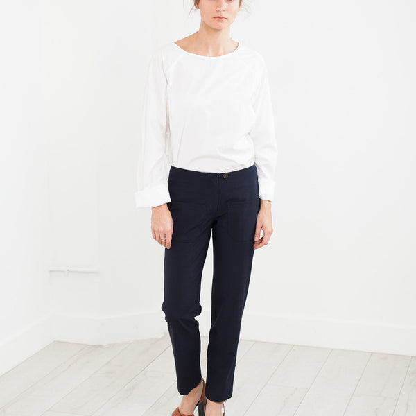 Patch Pocket Pant in Navy