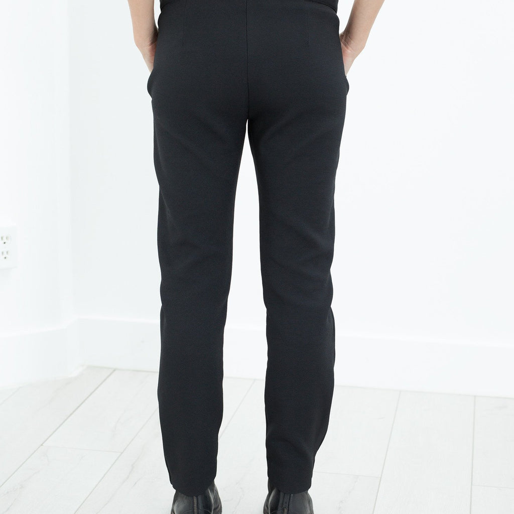 Side Zip Slim Pant in Black