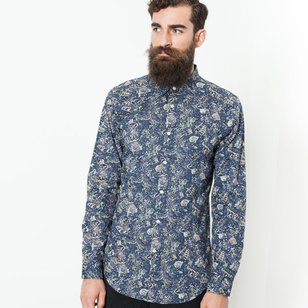 Camicia Slim Shirt in Celestial