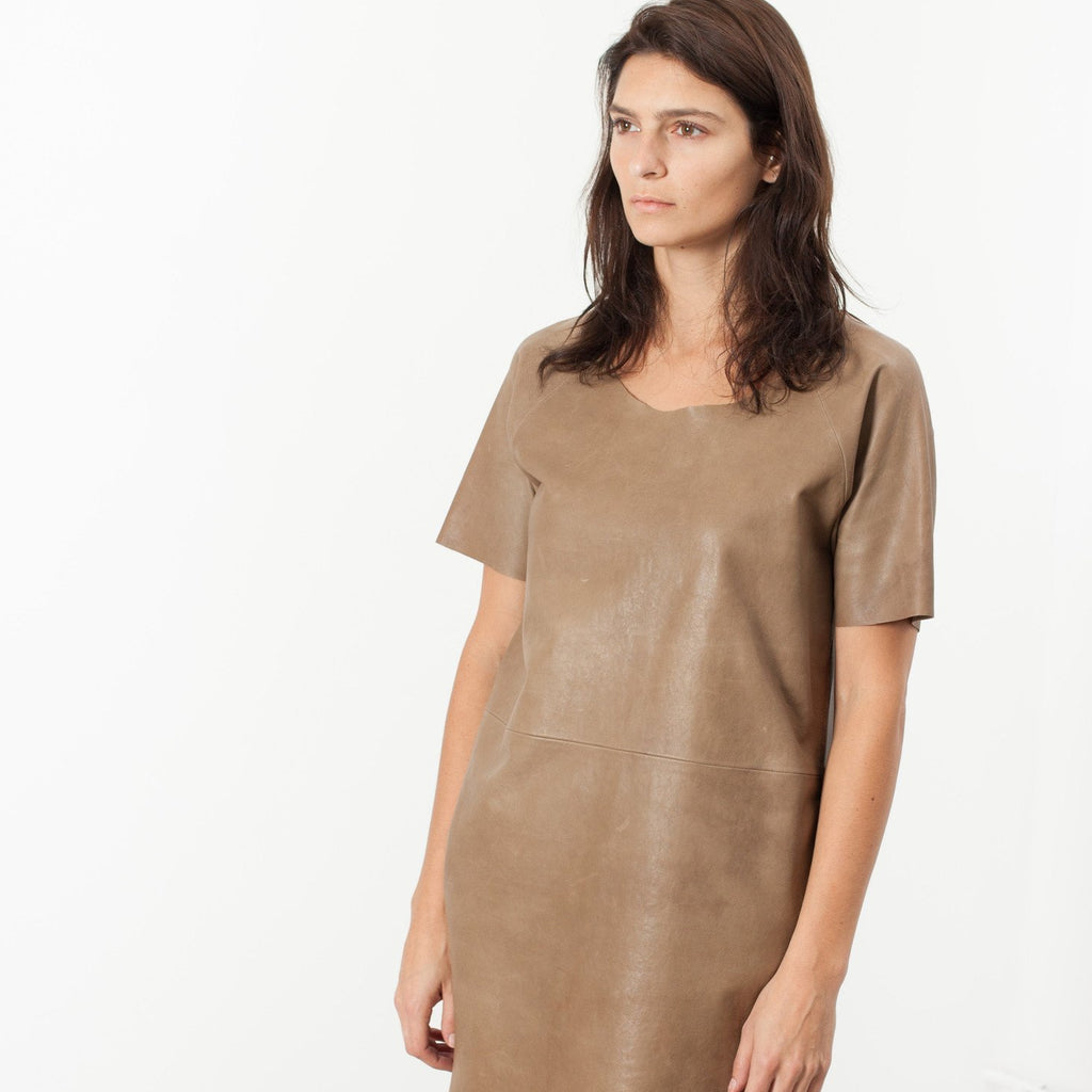 Leather Front Tunic