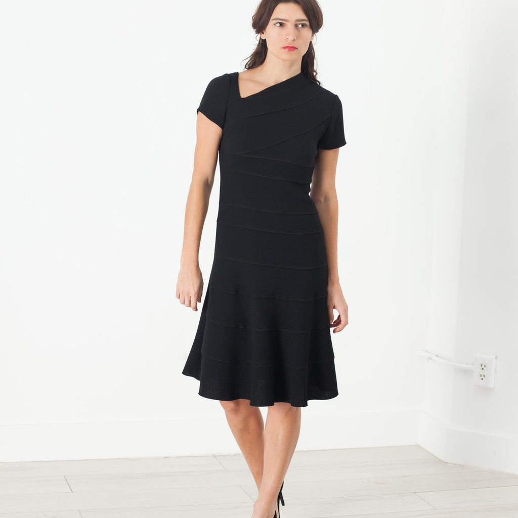 Lined Silhouette Dress in Black