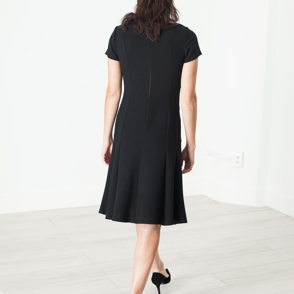 Lined Silhouette Dress in Black