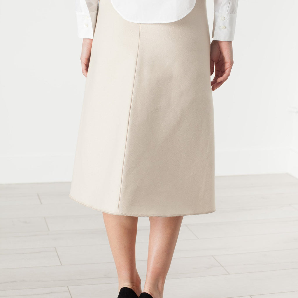 Tulle Pleat Skirt in Cream