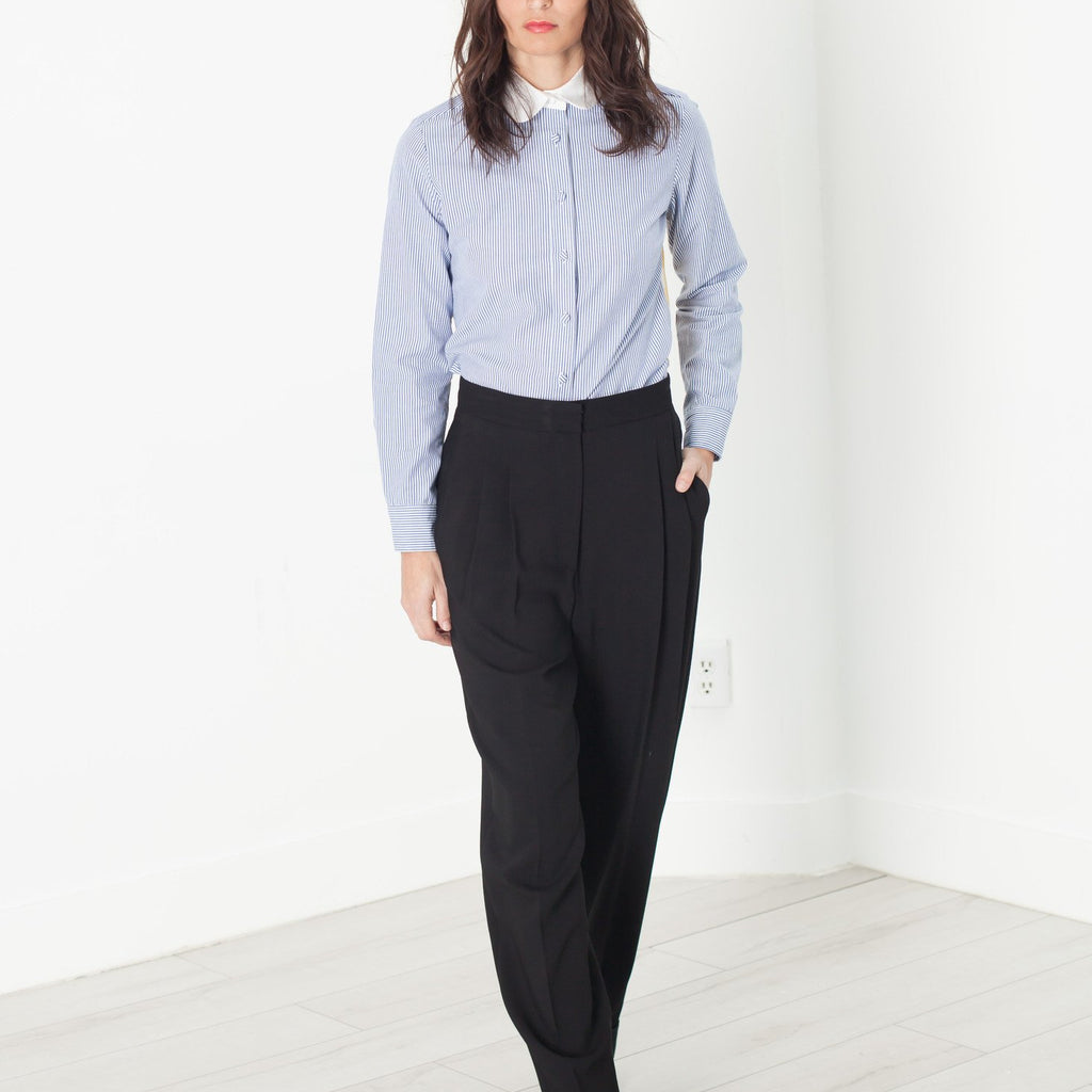 Longsleeve Blouse in Blue Stripe