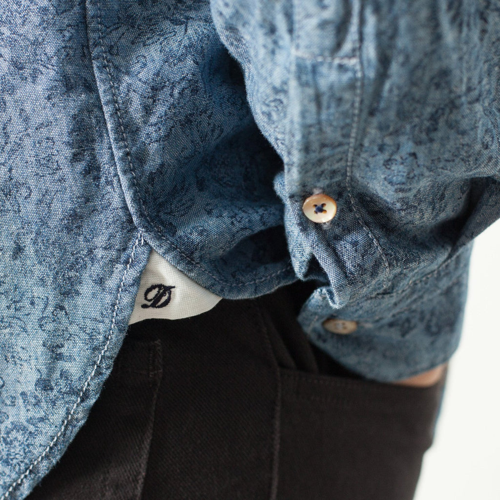 Floral Button-Up in Blue