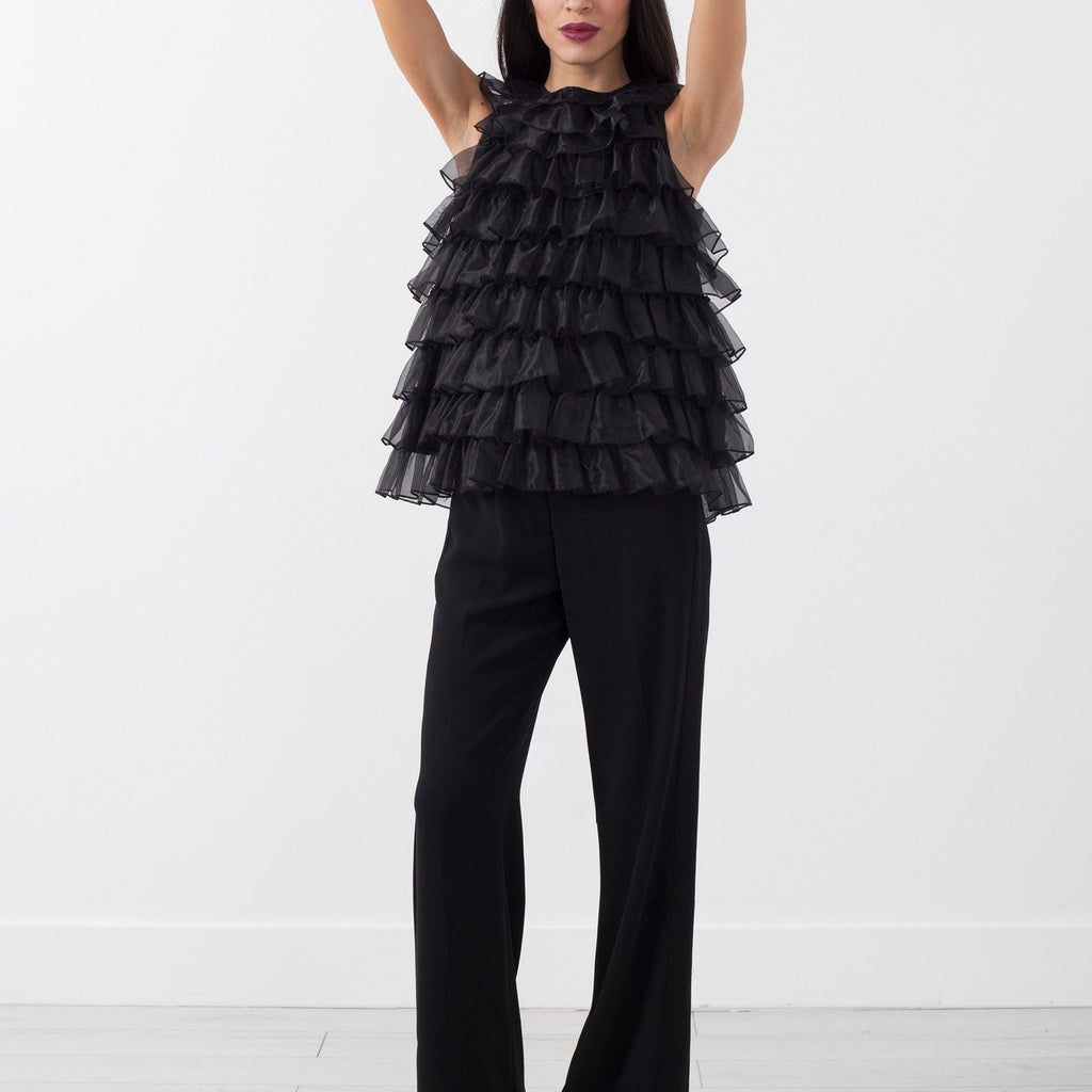Organza Ruffle Top