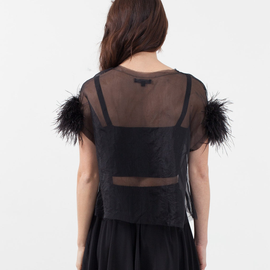 Organza Feather Top