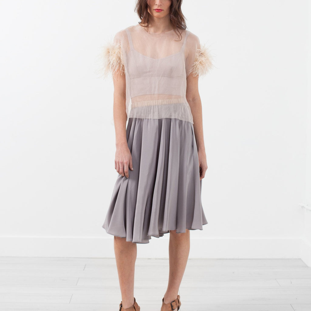 Organza Feather Top