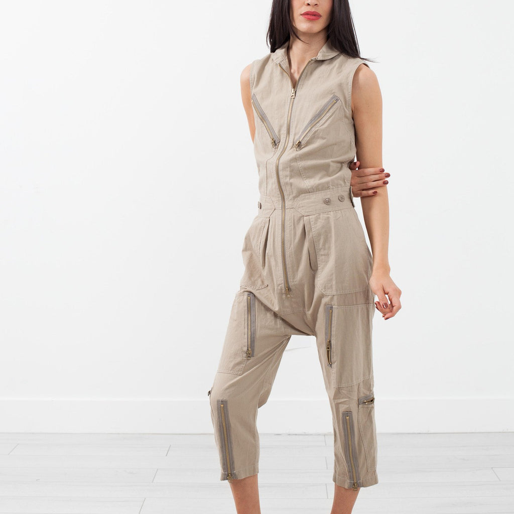 Sleeveless Harem Flightsuit