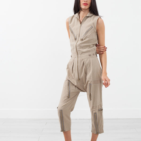 Sleeveless Harem Flightsuit