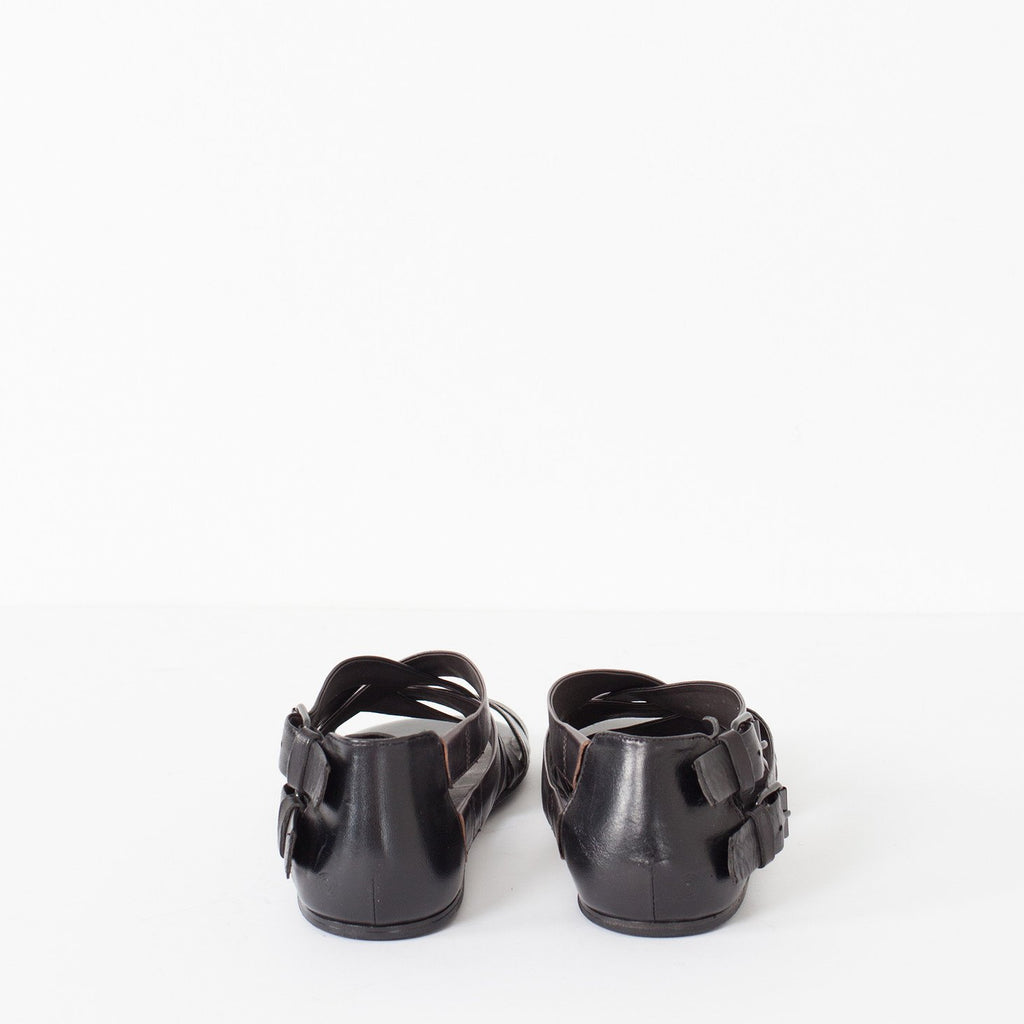 Wrap Sandal in Black/Steel