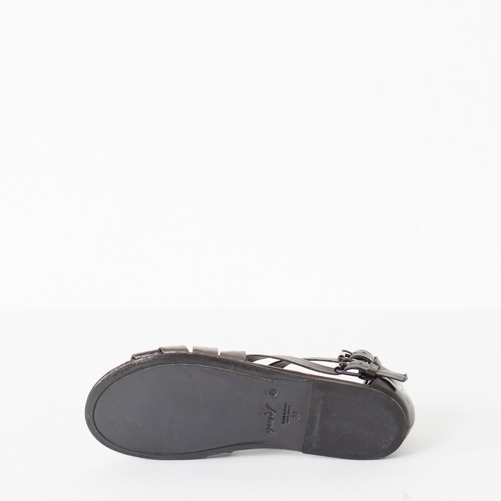 Wrap Sandal in Black/Steel