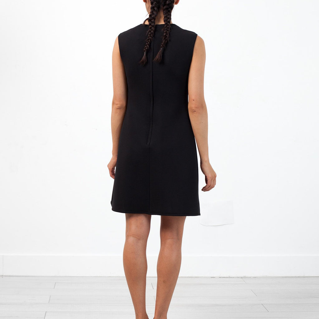 Neoprene Flower Dress in Black