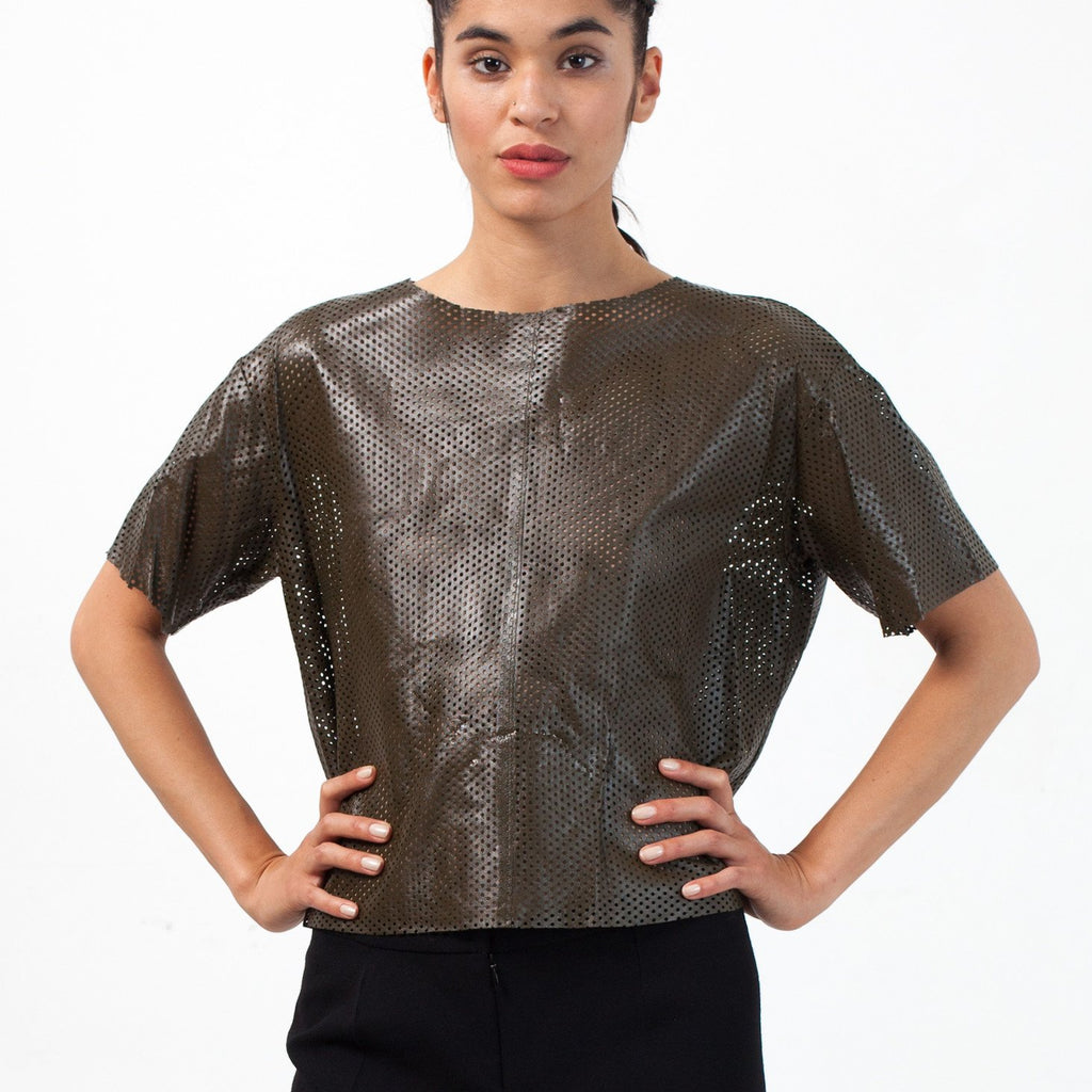 Auralias Leather Top