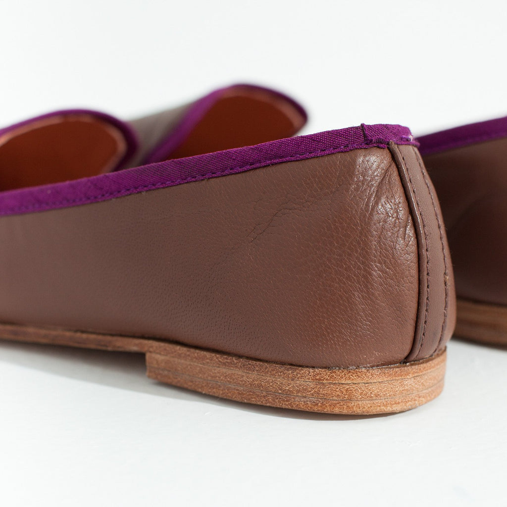 Bizi Cap Toe Loafer in Rose/Aubergine