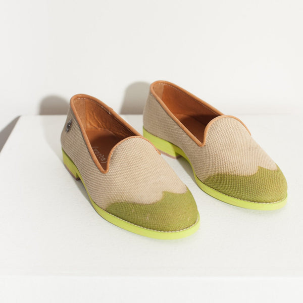 Wingtip Loafer in Lime